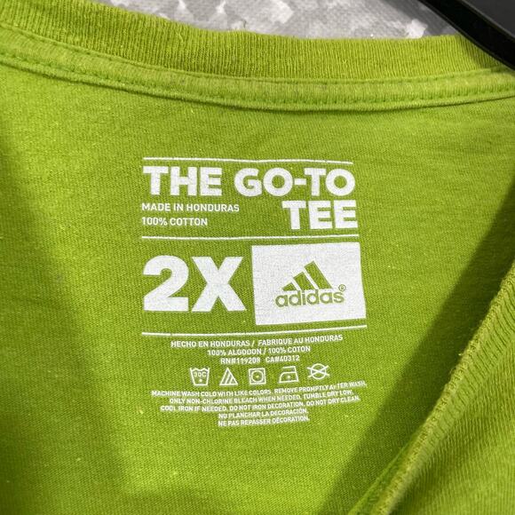 Seattle Sounders FC Adidas Go-To Tee Green MLS T-Shirt - Size 2X - Soccer Crest - Picture 5 of 6